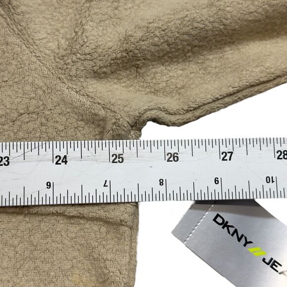 DKNY Jeans Sweater Men's 2XL Taupe Fleece Long Sleeve Insulated Cotton Pullover - Picture 8 of 8